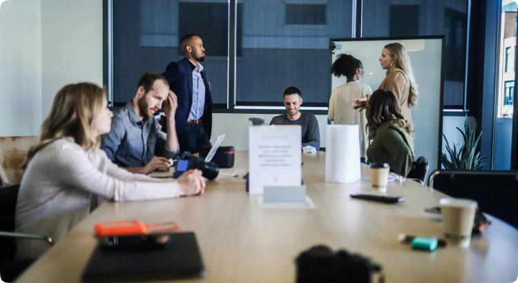 Working meeting at the table